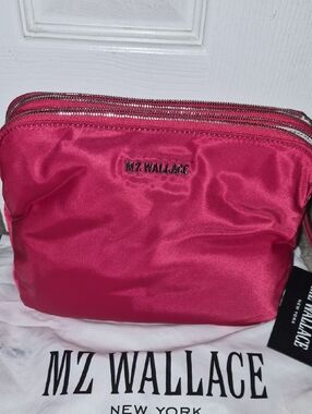 MZ Wallace Hot Pink Double-Zip Bowery Crossbody Handbag